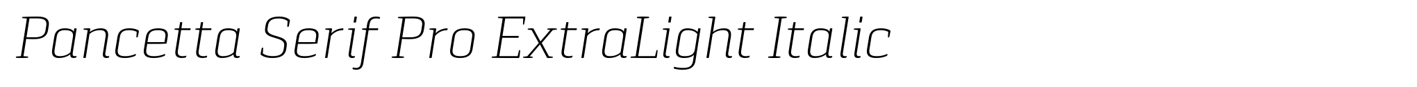 Pancetta Serif Pro ExtraLight Italic image